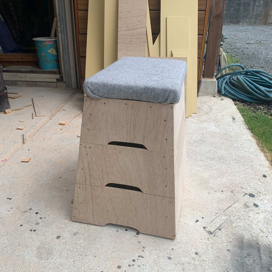 DIYサポートで跳び箱を作りました